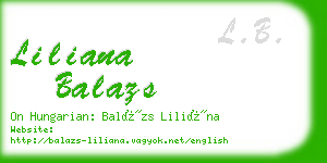 liliana balazs business card